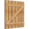 Ekena Millwork Spaced Board-n-Batten Shutters w/Z-Bar, Rough Sawn Western Red Cedar, 34 3/4W x 34H, PR RBS06Z35X034RWR - alternate 3